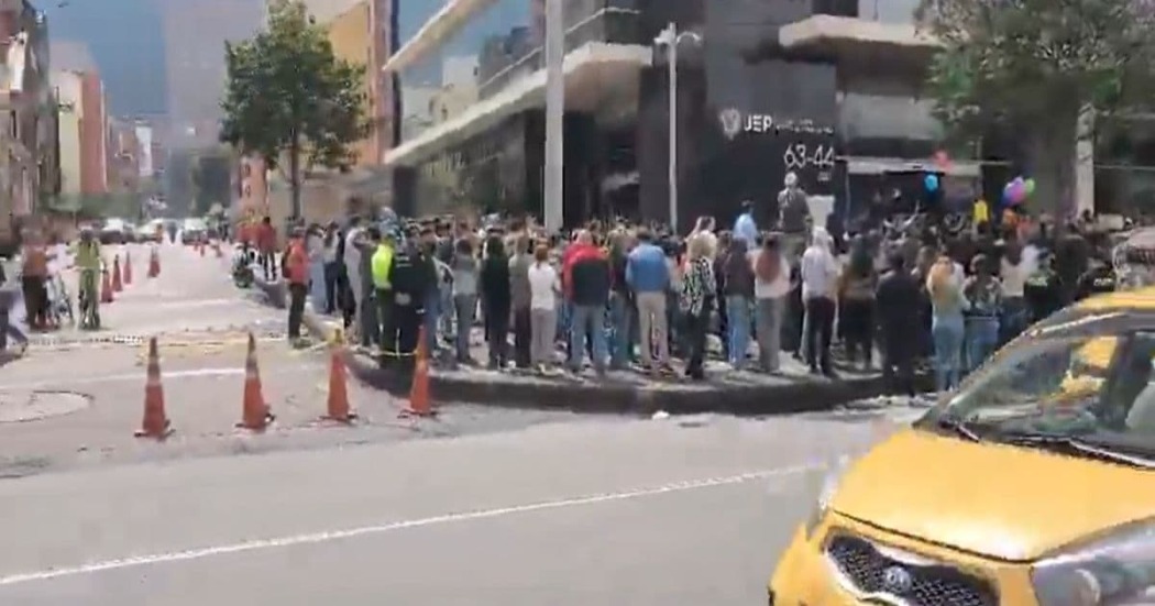 Foto de manifestaciones en Bogotá 
