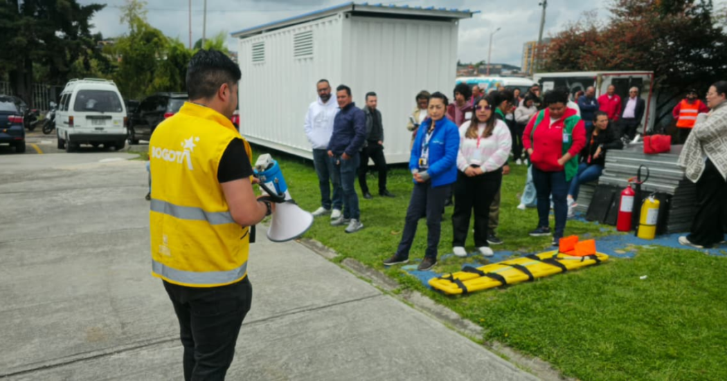 Foto de el simulacro de evacuación en San Cristóbal 