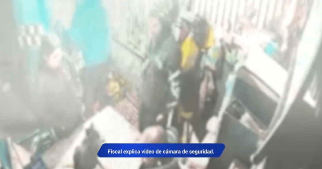 Imagen del video de cámara de seguridad del evento ocurrido el 4 de octubre de 2026, en una bodega de reciclaje de la localidad de Kennedy.