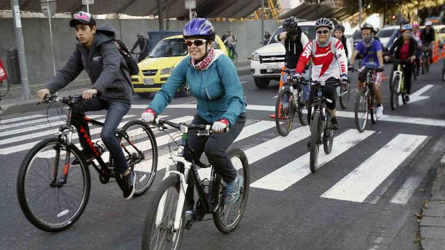 Ciclistas en la capital - Foto: Revista Dinero
