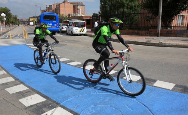 Nuevo bicicarril en la localidad de Tunjuelito