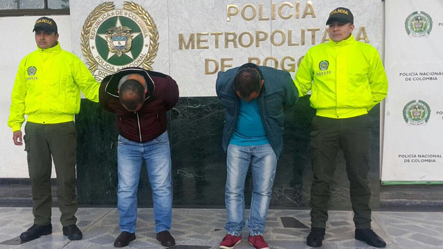 Capturados los 'conserjes' - Foto: Policía Metropolitana Bogotá