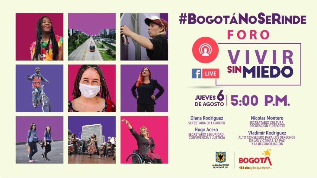Conéctate a este foro virtual 'Bogota no se rinde: Vivir sin miedo'