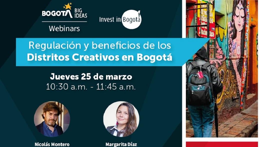 En este webinar hablaremos sobre la regulación de los Distritos Creativos en Bogotá y sus beneficios. Imagen: Secretaría de Cultura Recreación y Deporte.