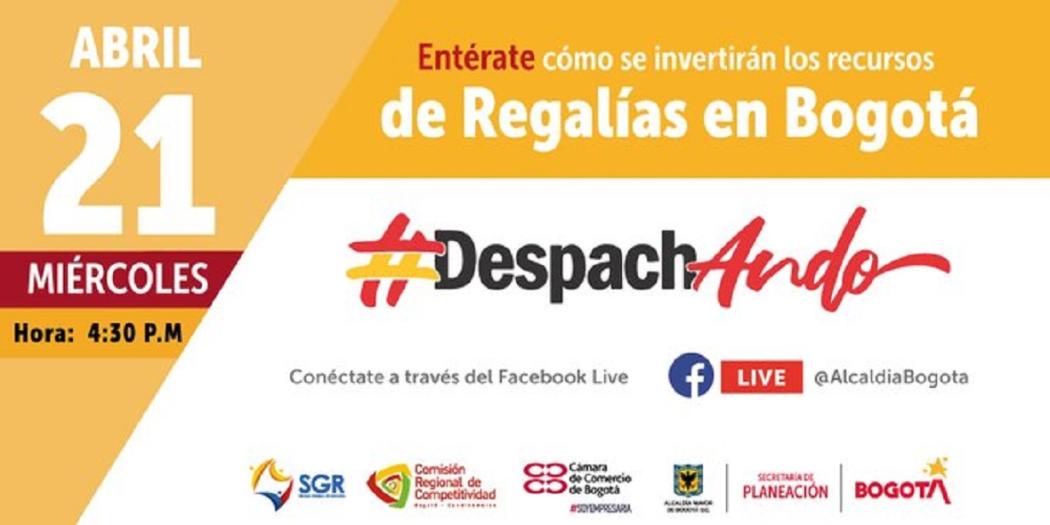 La Secretaría de Planeación de Bogotá invita a todos los ciudadanos a conectarse al #DespachAndo con la alcaldesa Claudia López. Imagen: Secretaría de Planeación.