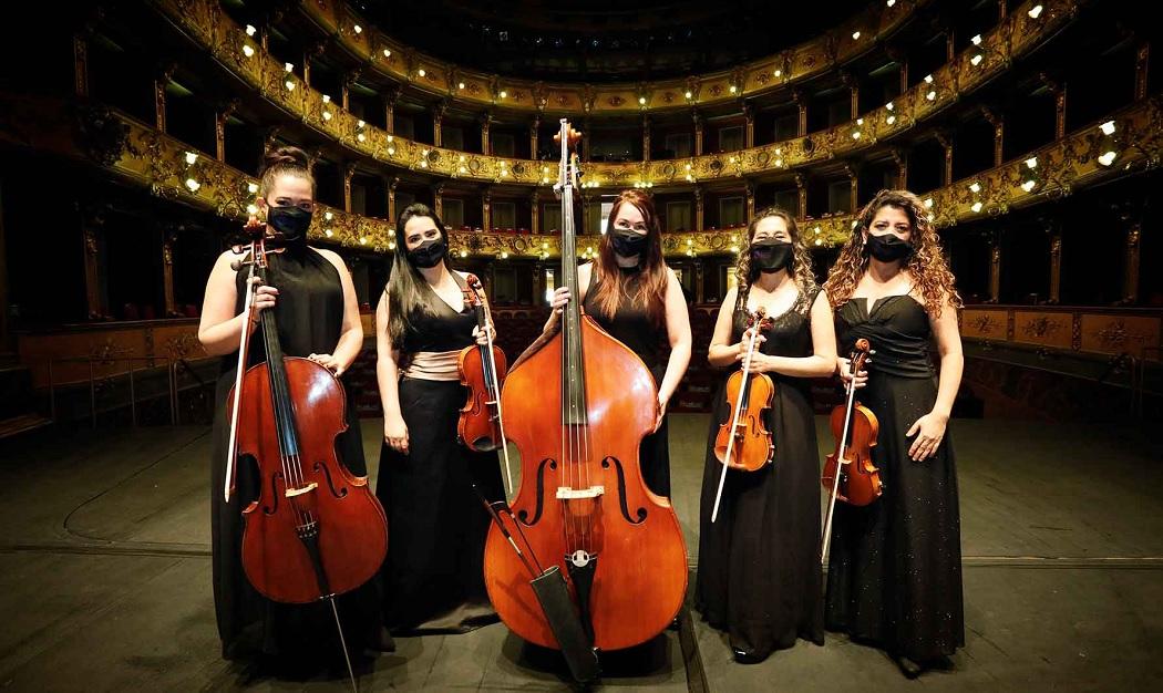 El ciclo de música de cámara de la Orquesta Filarmónica de Bogotá (OFB) presenta el concierto del Quinteto Femenino Filarmónico en dos teatros de la ciudad. Imagen: OFB.