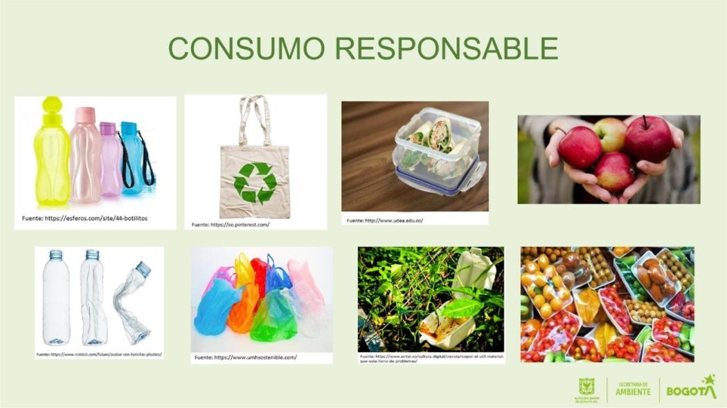 El cambio de hábitos y el consumo responsable contribuye a la protección y conservación de los recursos naturales. Pieza: Secretaría de Ambiente.