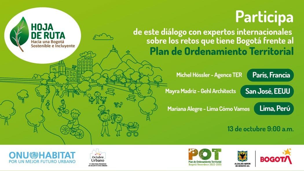 Se realizarán 3 paneles centrados en tres de las principales apuestas del POT de Bogotá: la crisis climática y los retos de la planeación ambiental; la movilidad y los retos del desarrollo orientado al transporte; y la equidad de género.