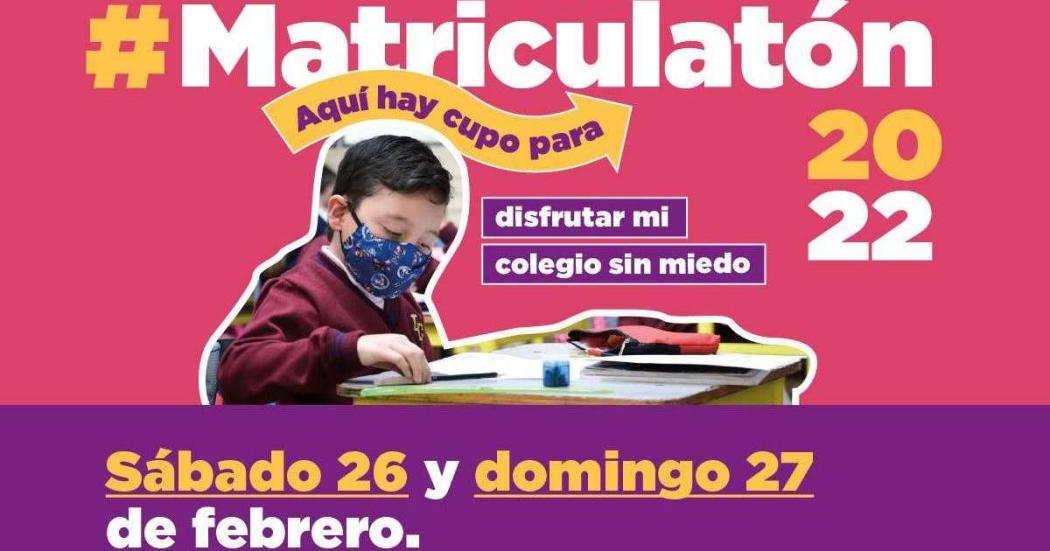 Gran jornada de matriculatón en Bogotá este 26 y 27 de febrero 