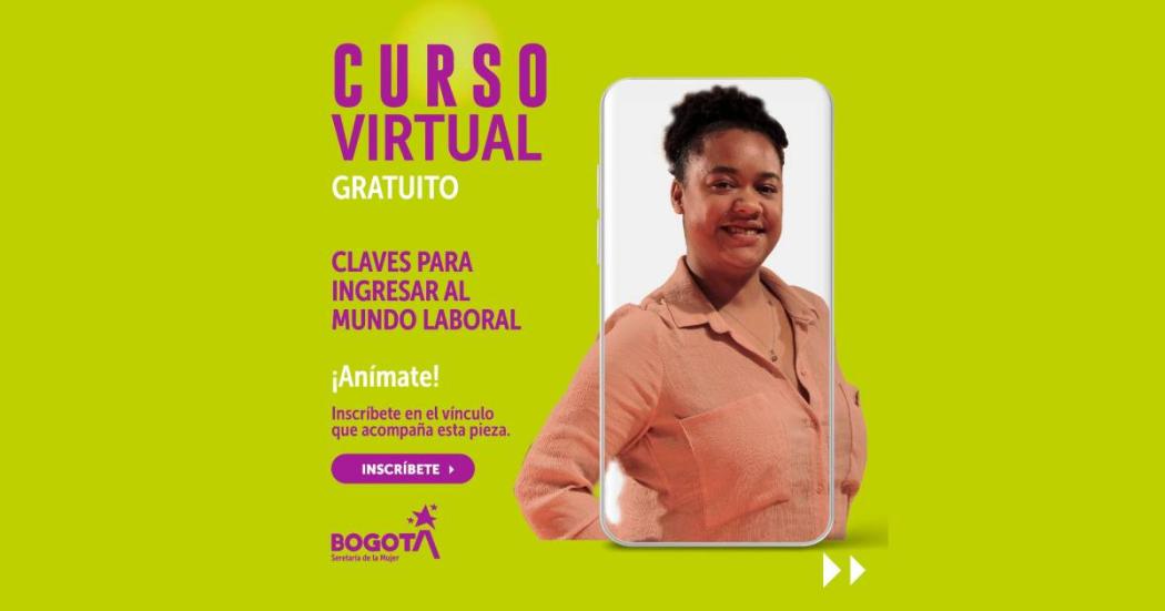 Curso virtual gratuito para mujeres en Bogotá para conseguir empleo 