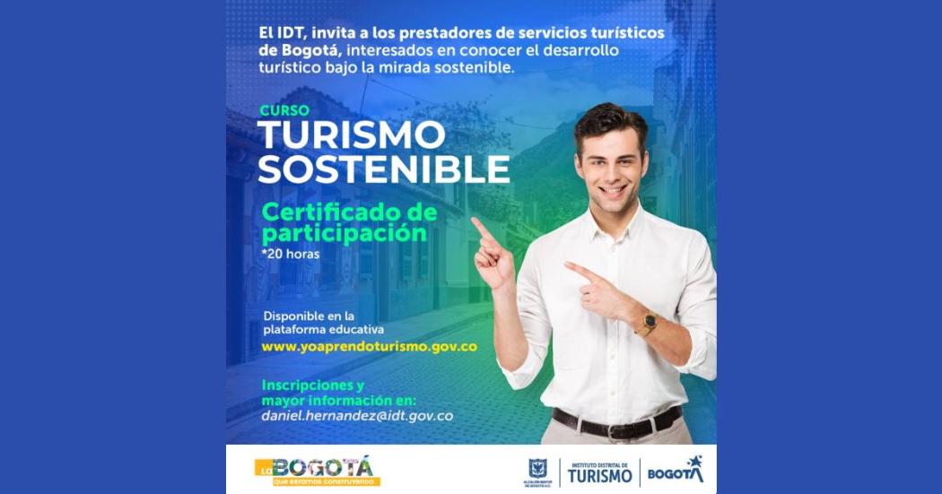 Curso virtual gratuito de turismo sostenible en Bogotá. Inscripciones