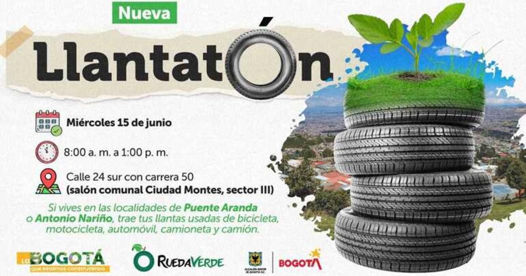 ¿En qué localidades es la siguiente jornada de 'Llantatón' en Bogotá?