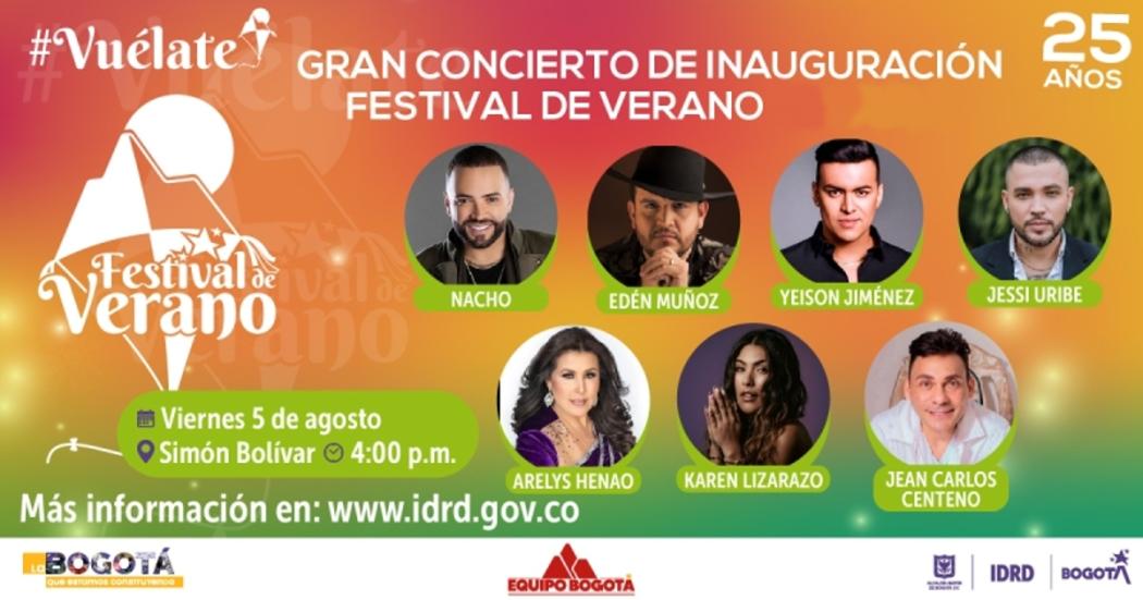 Artistas del concierto de inauguración del Festival de Verano 2022