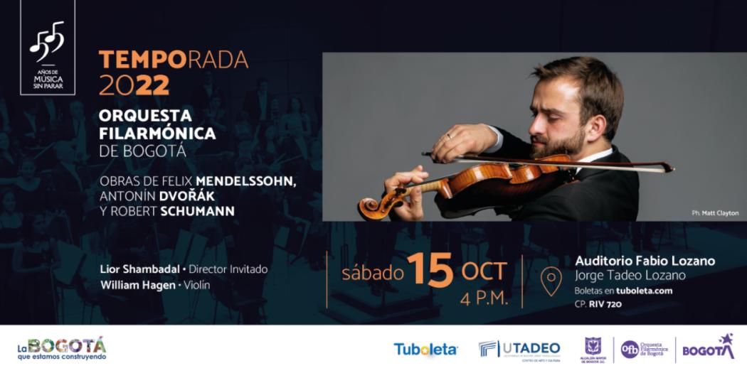 Shambadal y Hagen celebran los 55 años de la Filarmónica de Bogotá