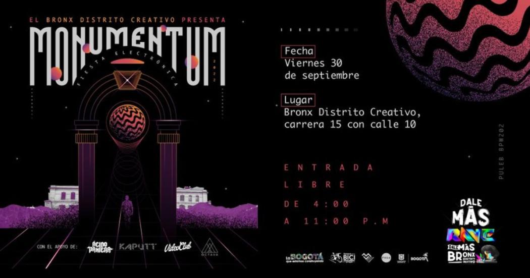 El Bronx Distrito Creativo presenta 'Monumentum: fiesta electrónica'