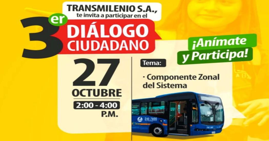 TransMilenio invita a participar en el tercer Diálogo Ciudadano