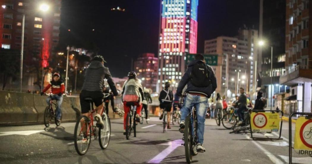 Programación de la ciclovía Nocturna 2022 en Bogotá 