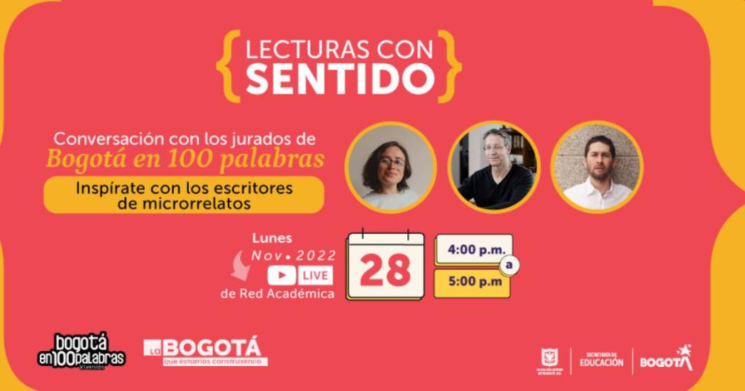 Conversatorio virtual con jurados de Bogotá en 100 palabras 