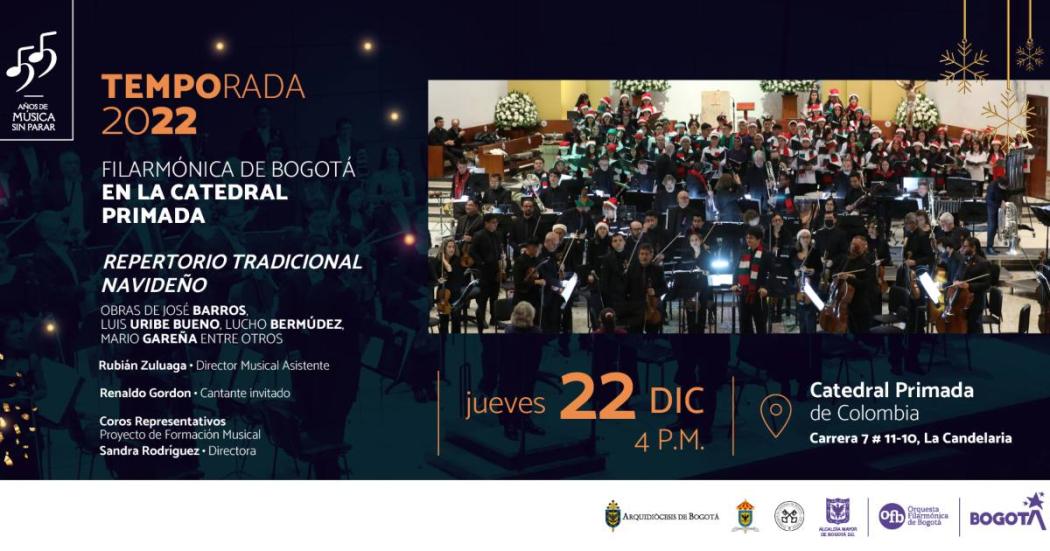 La Orquesta Filarmónica de Bogotá ilumina la Catedral Primada