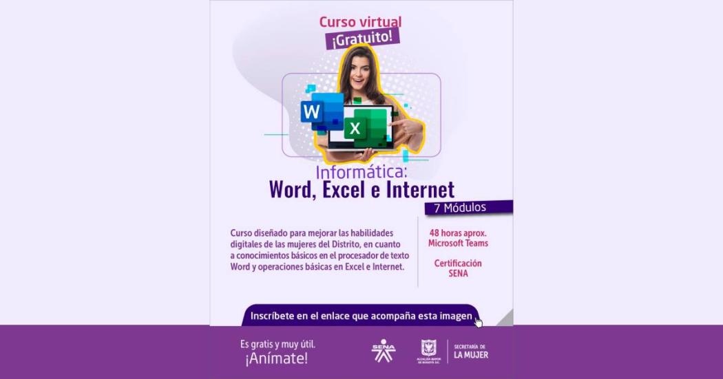 ¿Dónde hacer un curso gratuito de Excel en Bogotá? Secretaría de Mujer