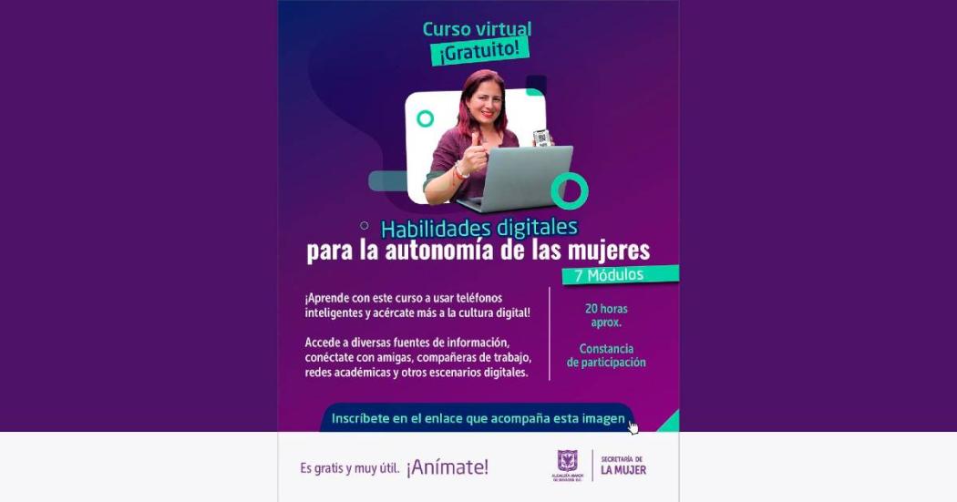 Curso gratuito de habilidades digitales para mujeres en Bogotá 2023