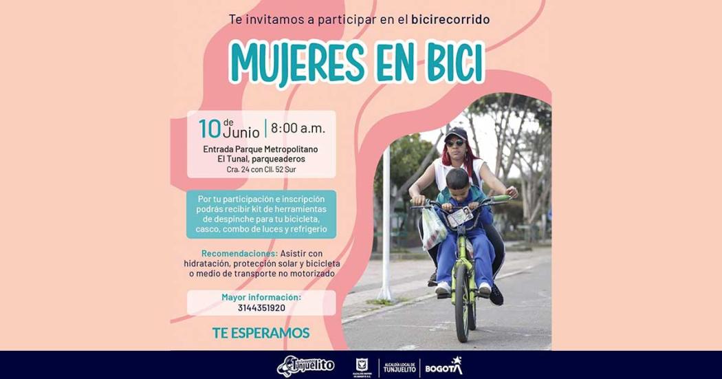 Recorrido gratis Mujeres en Bici el sábado 10 de junio: Inscripciones