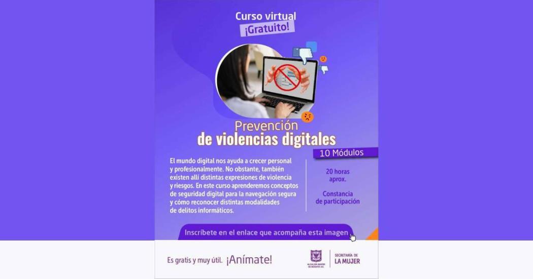 Curso gratuito sobre prevención de violencias digitales para mujeres 