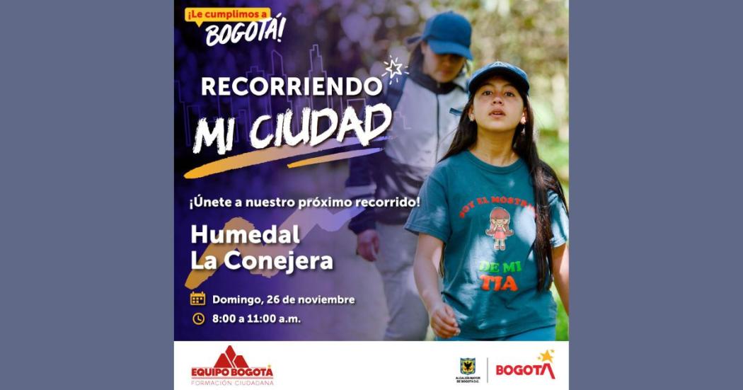 Recorriendo Mi Ciudad con el IDRD domingo 26 de noviembre en Bogotá