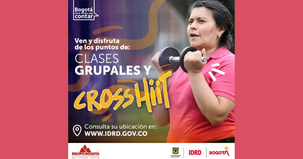Clases grupales de crosshiit con IDRD en Bogotá: Horarios y lugares 
