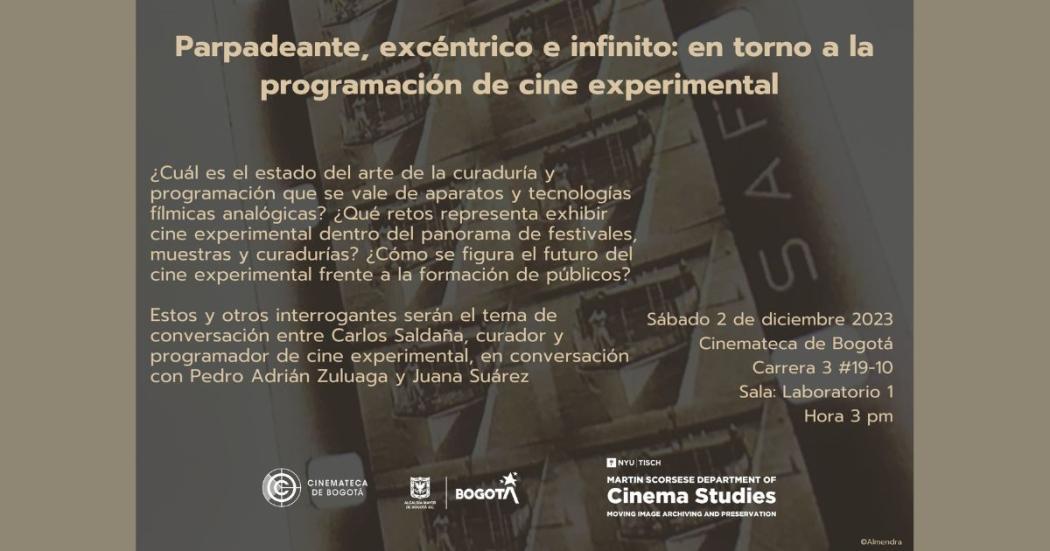 Actividades por hacer en la Cinemateca de Bogotá: diciembre 2 de 2023