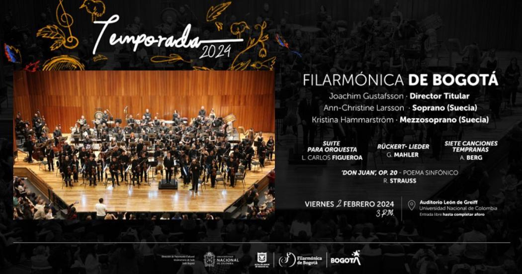 Febrero 2 y 3: conciertos de la Orquesta Filarmónica de Bogotá 