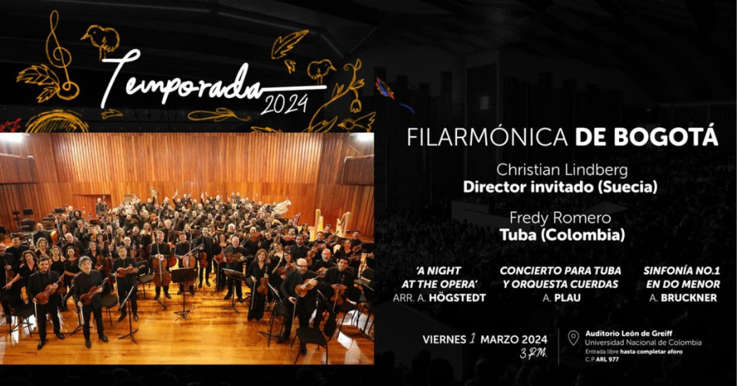 Marzo 1: concierto gratis de la Orquesta Filarmónica de Bogotá 
