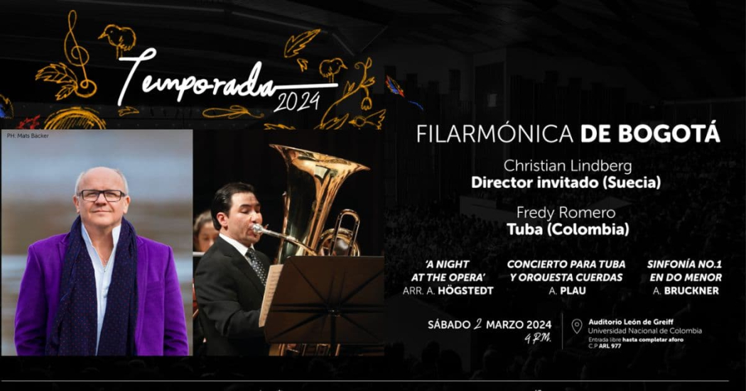 Marzo 2: Conciertos de la Orquesta Filarmónica de Bogotá 