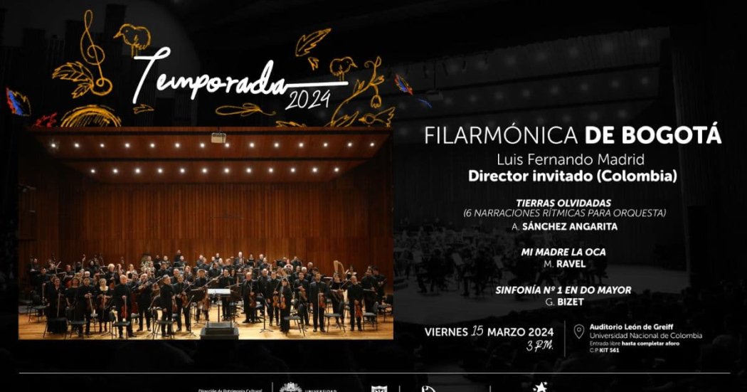 Marzo 15: concierto gratuito de la Orquesta Filarmónica 