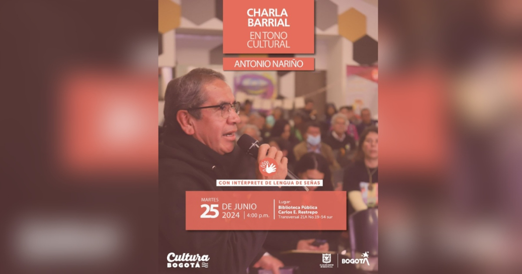 Charla barrial para habitantes de Antonio Nariño este 25 de junio 