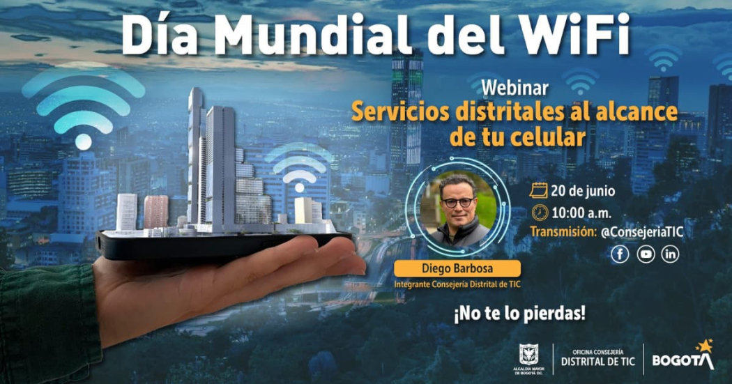 Día Mundial del WiFi webinar acceder a servicios en línea Bogotá 2024
