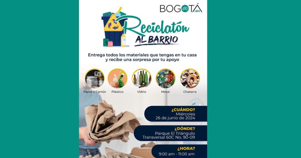 Participa de la jornada de reciclaje en Bogotá 2024 