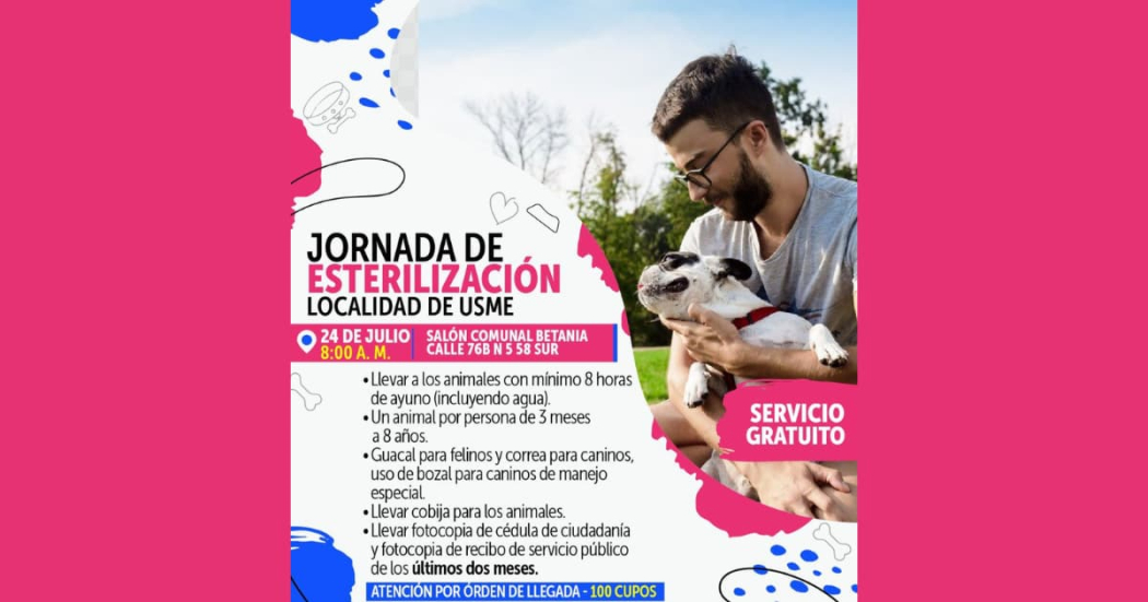 Jornada de esterilización gratuita en Bogotá: Participa este 24 de julio 2024