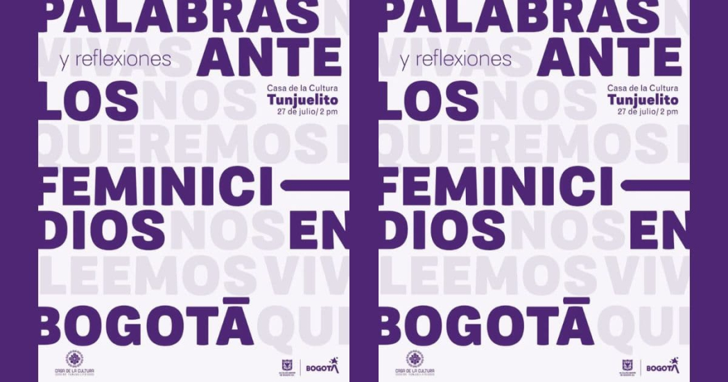 Feminicidios en Bogotá con actividad en Casa de la Cultura 