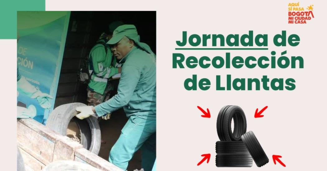 Jornada de recolección de llantas el 6 de junio en Usme en Bogotá