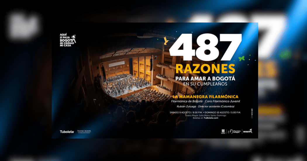 Cumpleaños de Bogotá 2025 concierto de Mambanegra con la Filarmonica