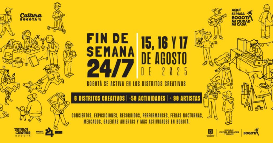 Cuándo y con qué actividades se realizará fin de semana 24/7 en Bogotá