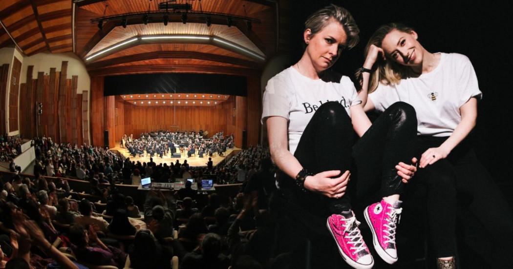 Imagen de Filarmónica de Bogotá en el León de Greiff UNAL con Las solistas Catrin Finch, arpa (Gales), y Aoife Ní Bhriain, violín (Irlanda)