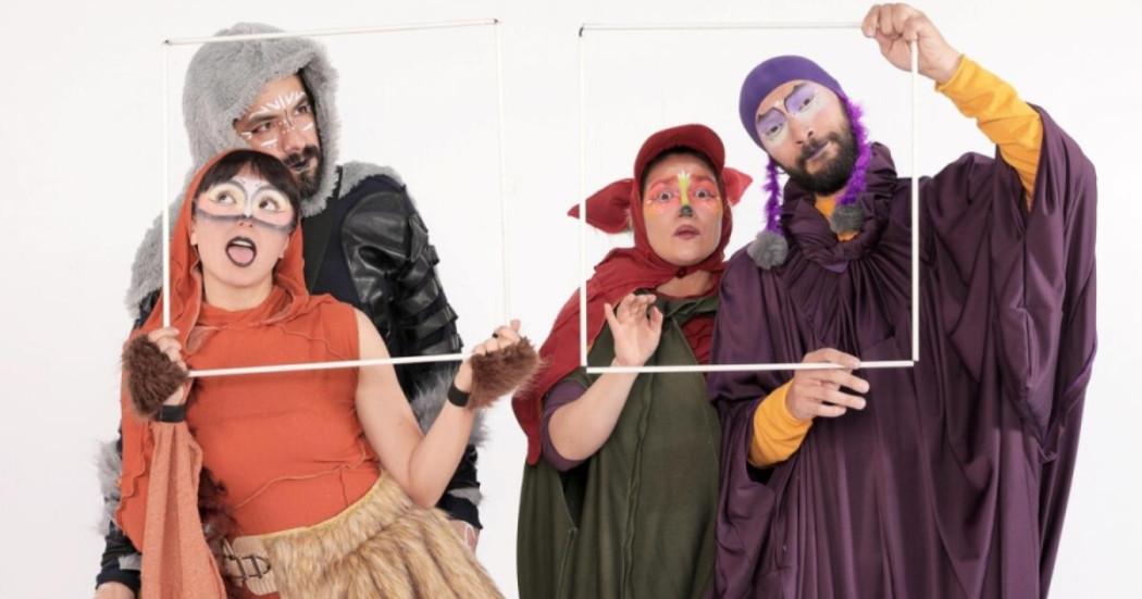 Foto que muestra cuatro artistas que hace referencia a la obra Alimal