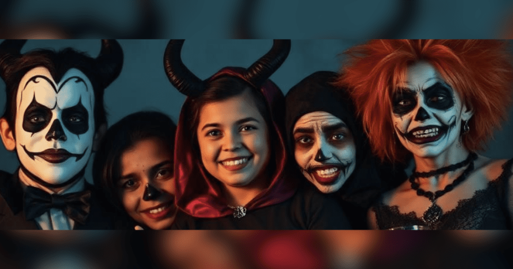 Fotografía de personas disfrazadas