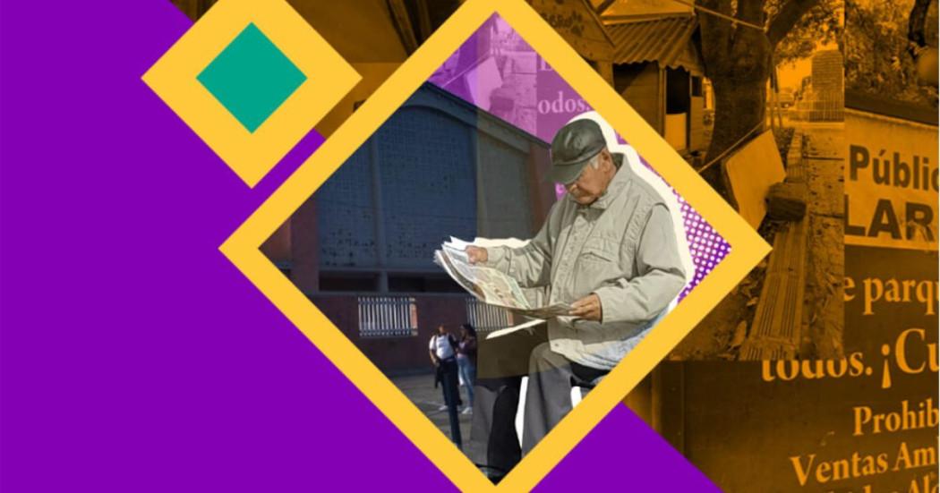 Imagen de un habitante de Bogotá leyendo un periódico 