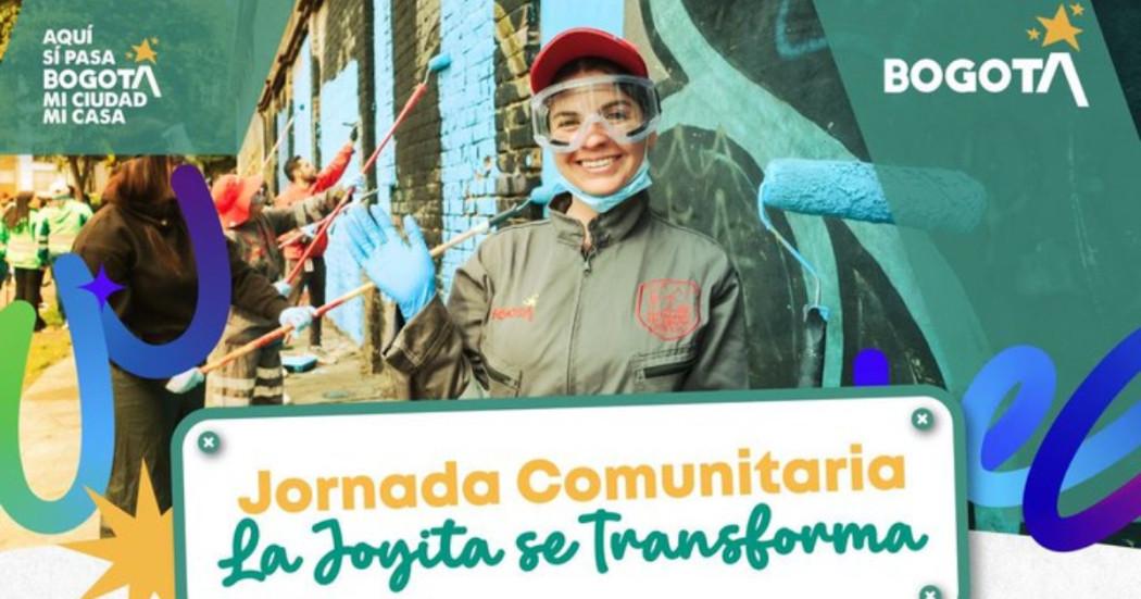 Imagen gráfica con un texto relacionado con la jornada en la Joyita