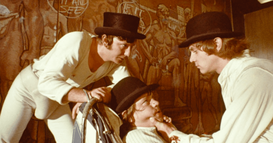 Imagen de una escena de la película La Naranja Mecánica que podrás disfrutar en el CEFE Chapinero