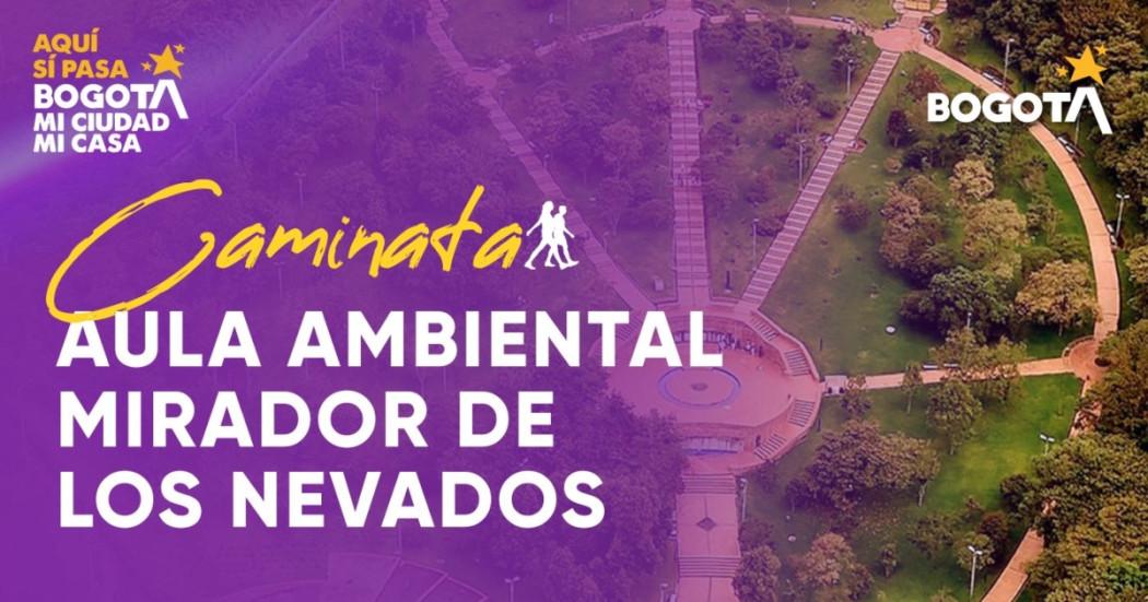 Foto con un mensaje relacionado con la caminata ecológica 