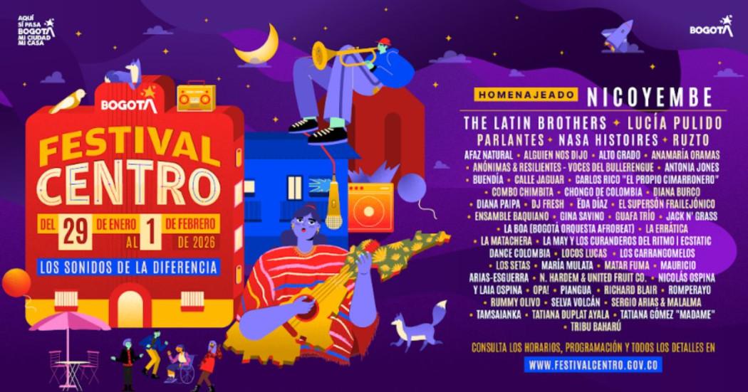 Imagen del evento con información del cartel de artistas